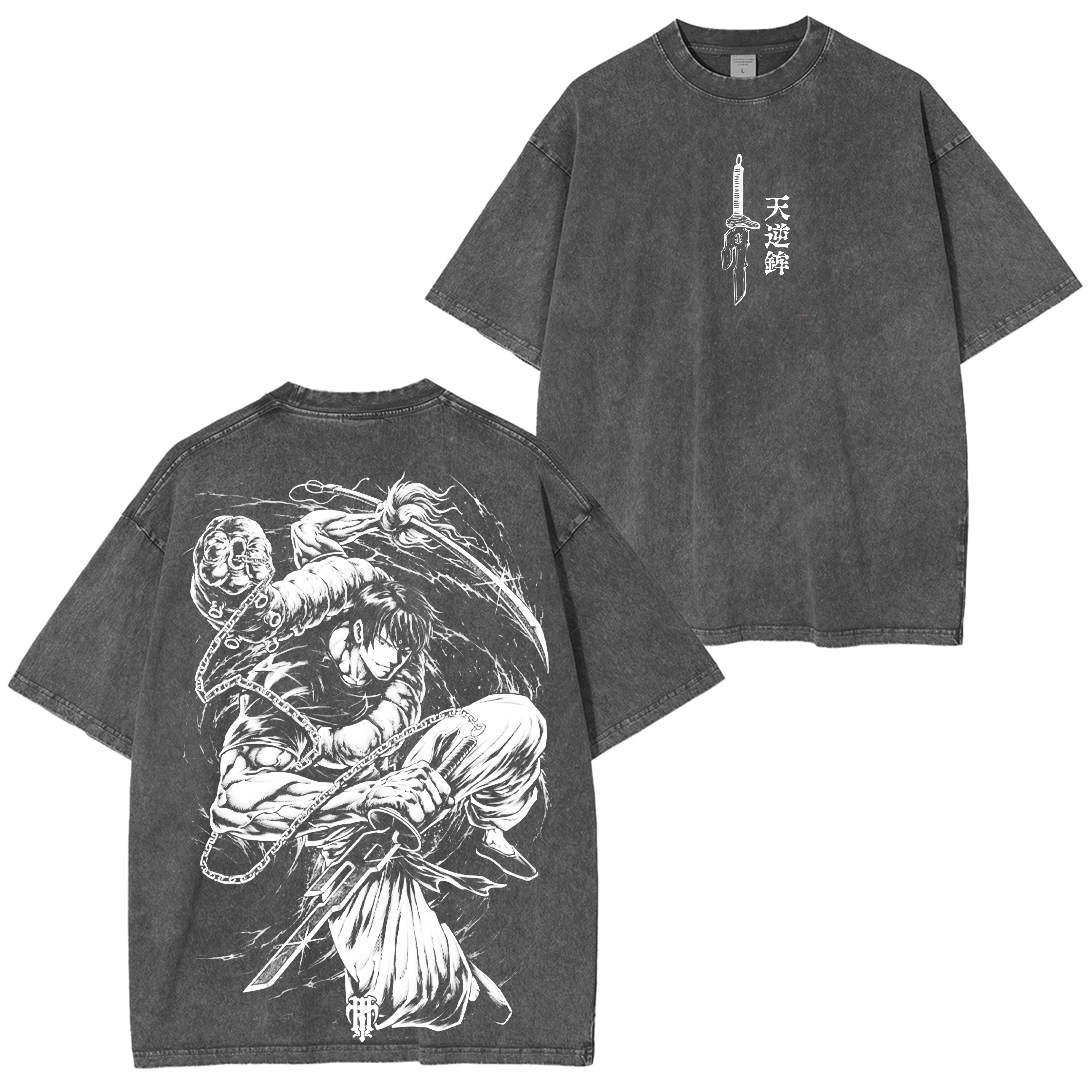 Camiseta Lavada Unisex Vintage de Jujutsu Kaisen