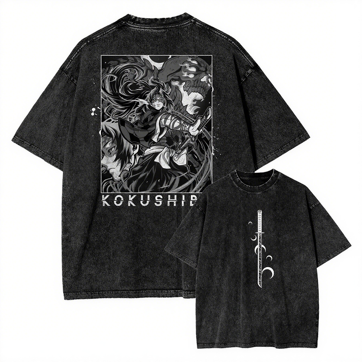 Vintage Kokushibo Print Mineral Wash Tee