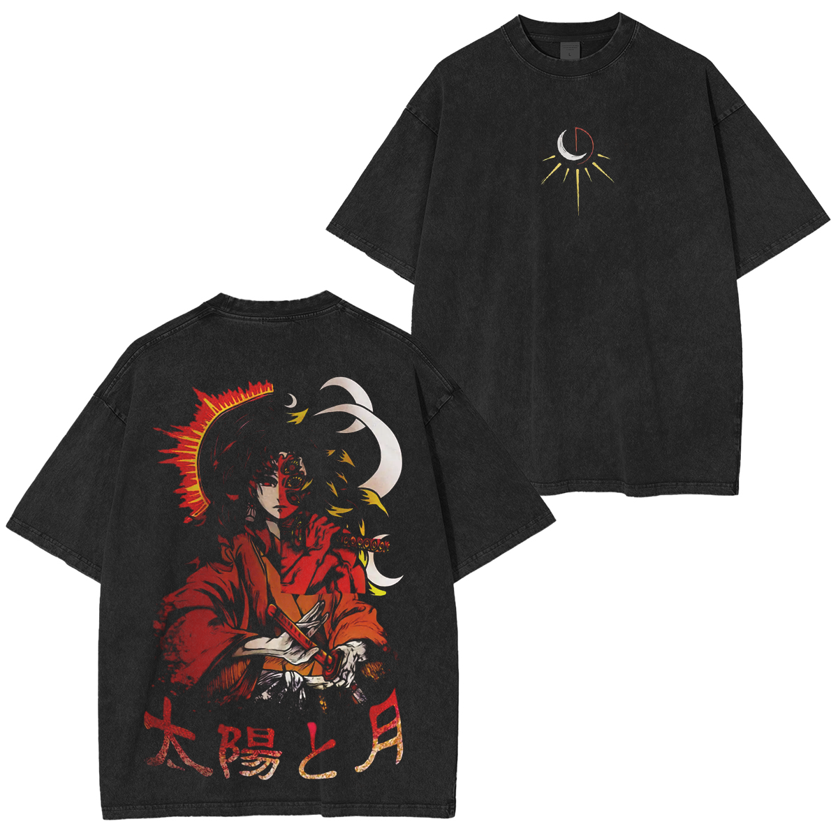 T-shirt Demon Slayer Yoriichi Tsugikuni Hinokami Kagura Vintage Oversize
