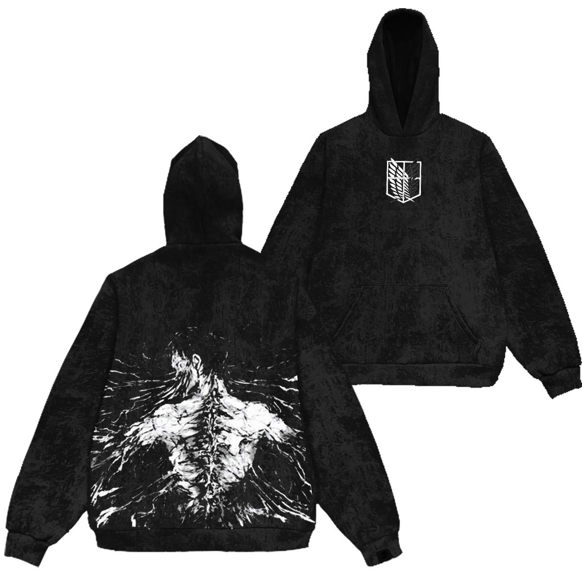 Sudadera con capucha vintage Eren inspirada en Eren Yeager