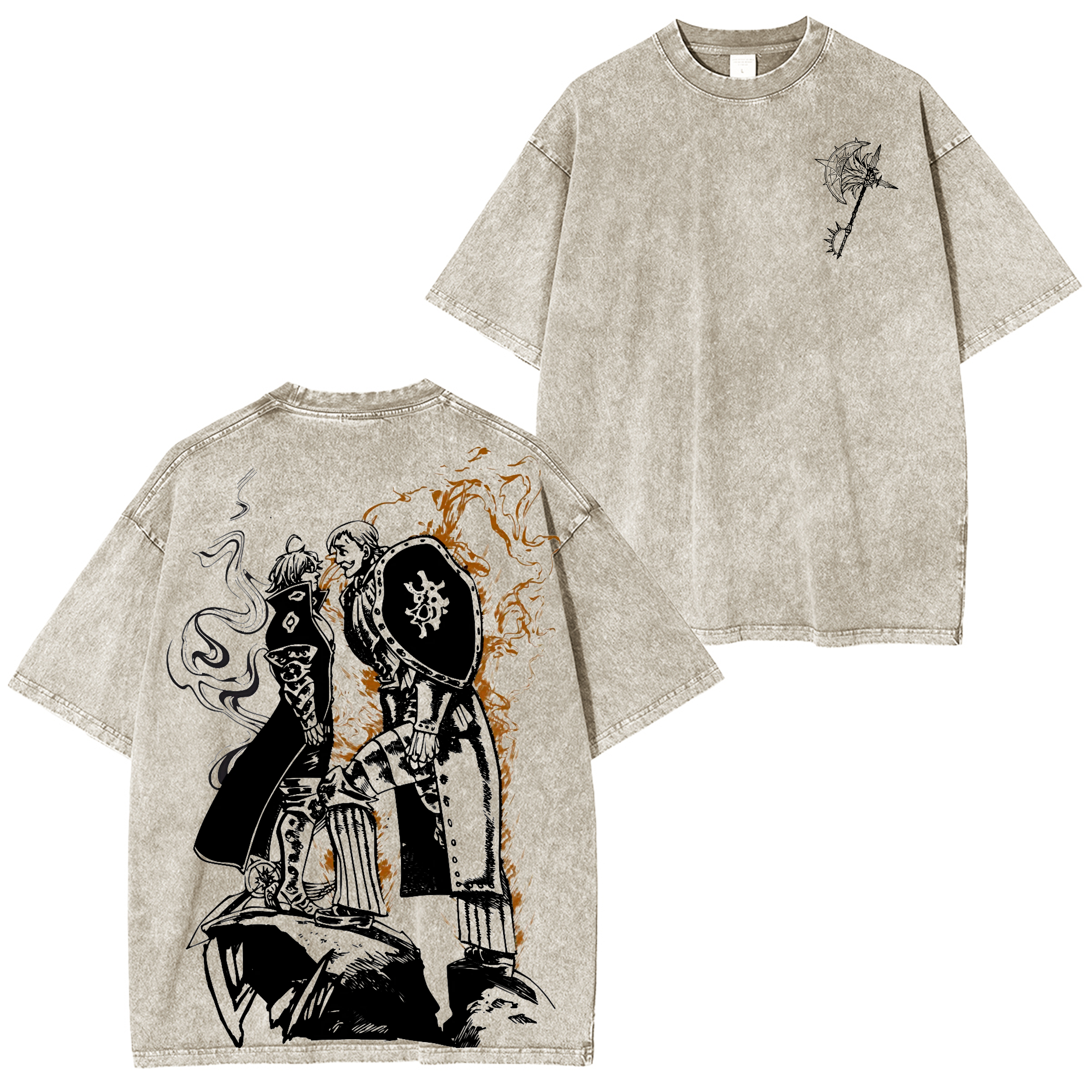 T-shirt unisexe délavé « Seven Deadly Sins »