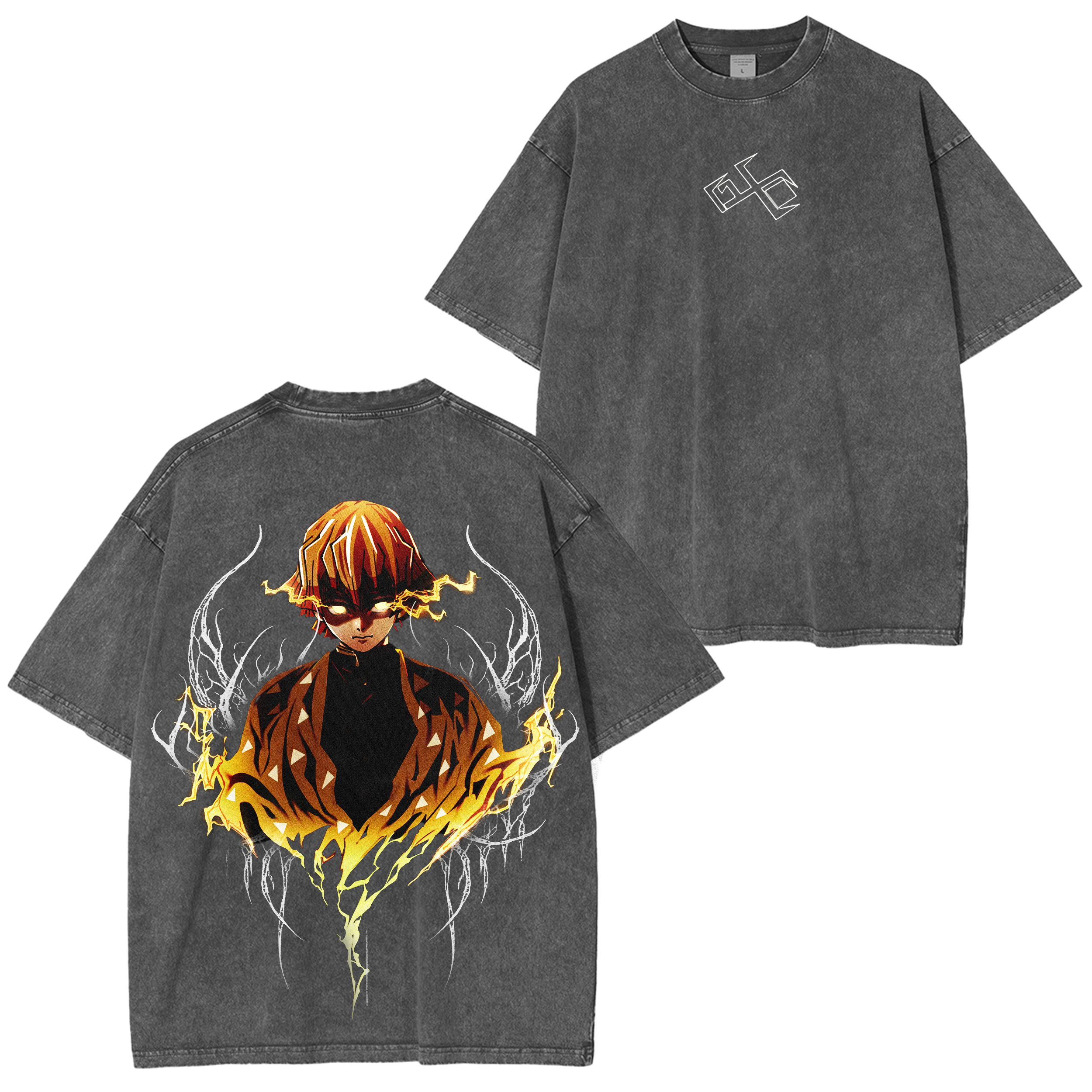 Camisetas desgastadas de Demon Slayer
