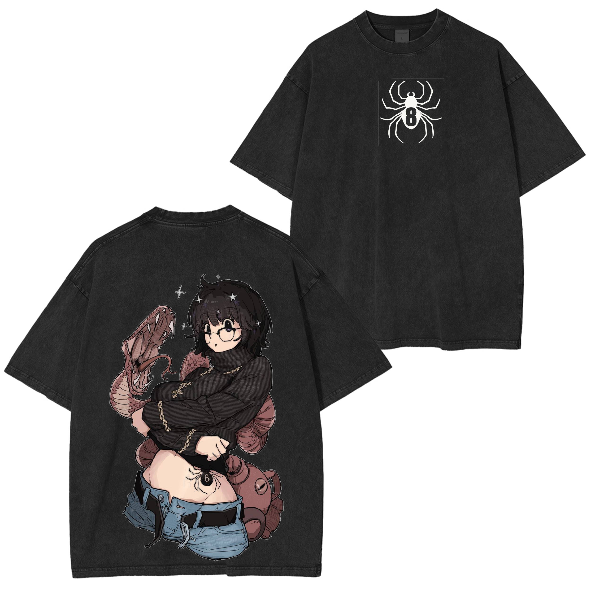 Vintage Washed Shizuku Spider 8 Tee ¨C Hunter x Hunter