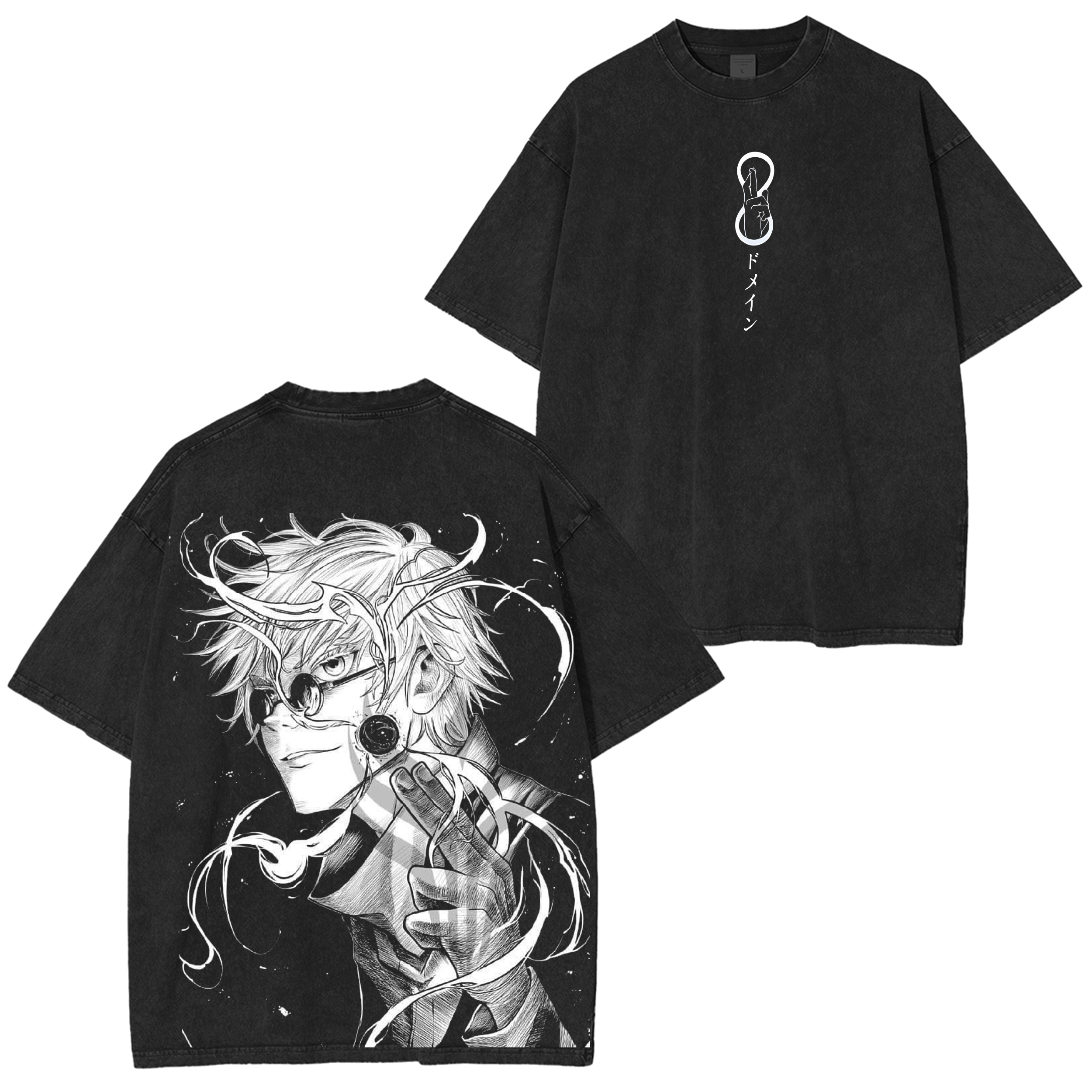 T-shirt unisexe délavé Satoru Gojo Jujutsu Kaisen