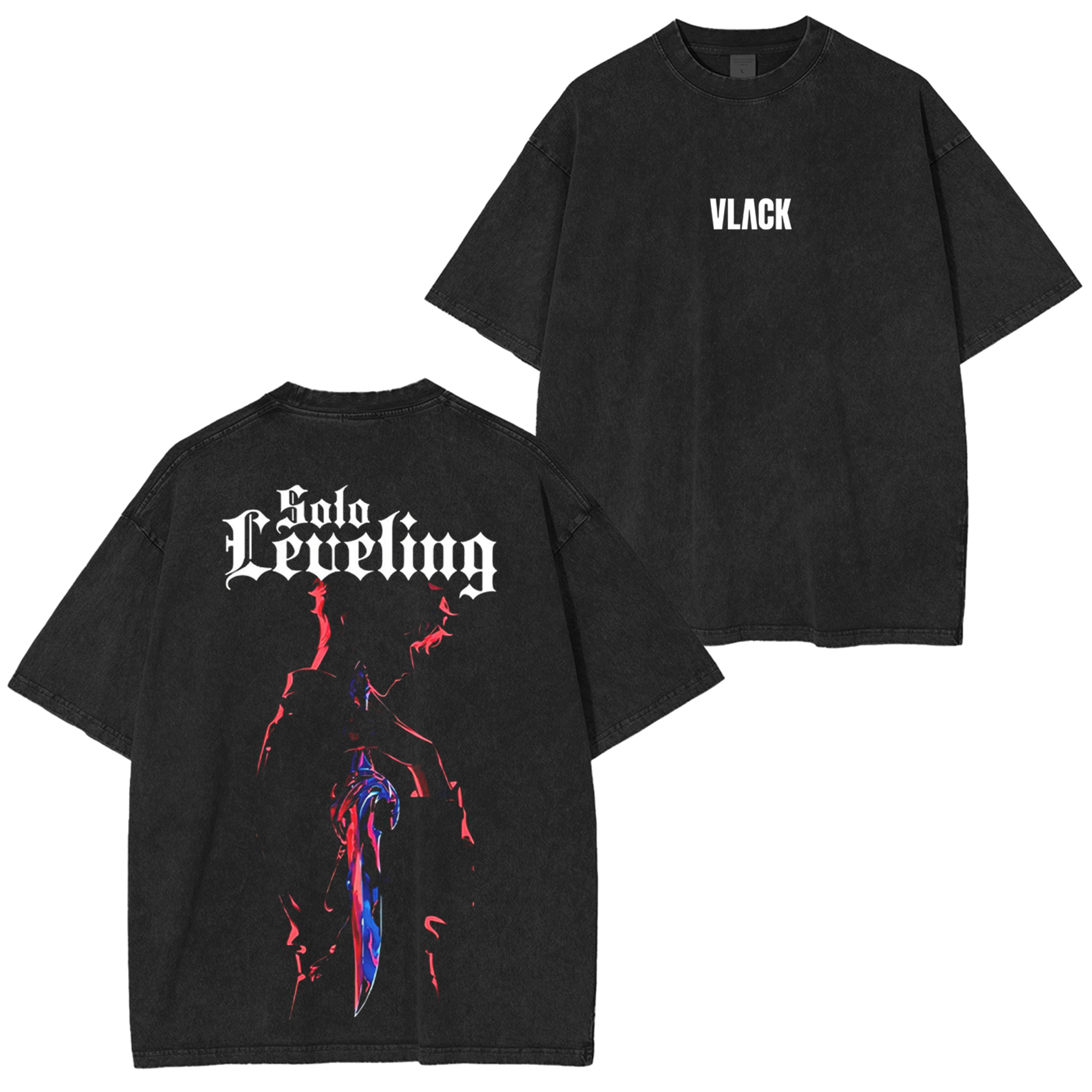 Camiseta lavada unisex Solo Leveling