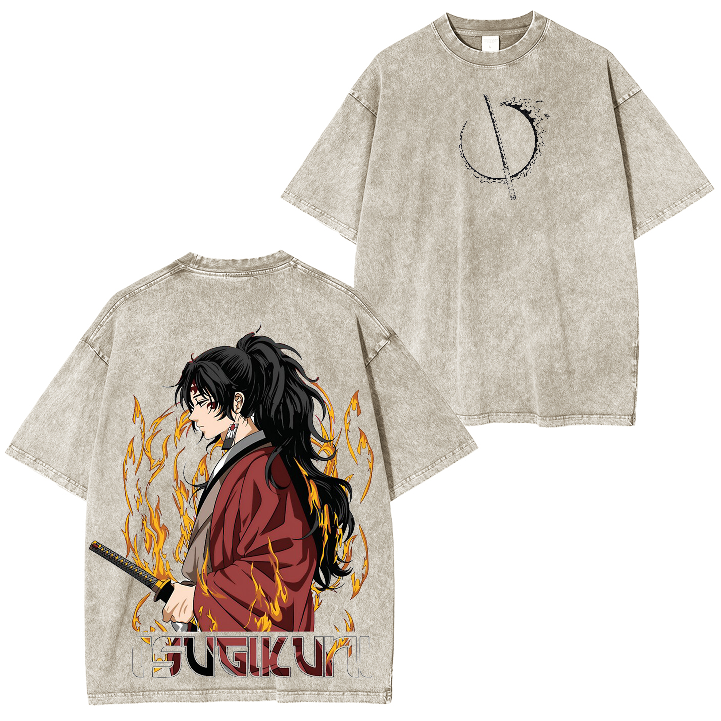 Yoriichi Tsugikuni Demon Slayer Unisex Washed T-Shirt