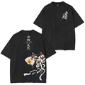 Camiseta "Demon Slayer" con efecto desgastado