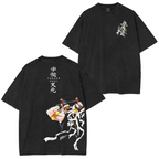 Camiseta "Demon Slayer" con efecto desgastado