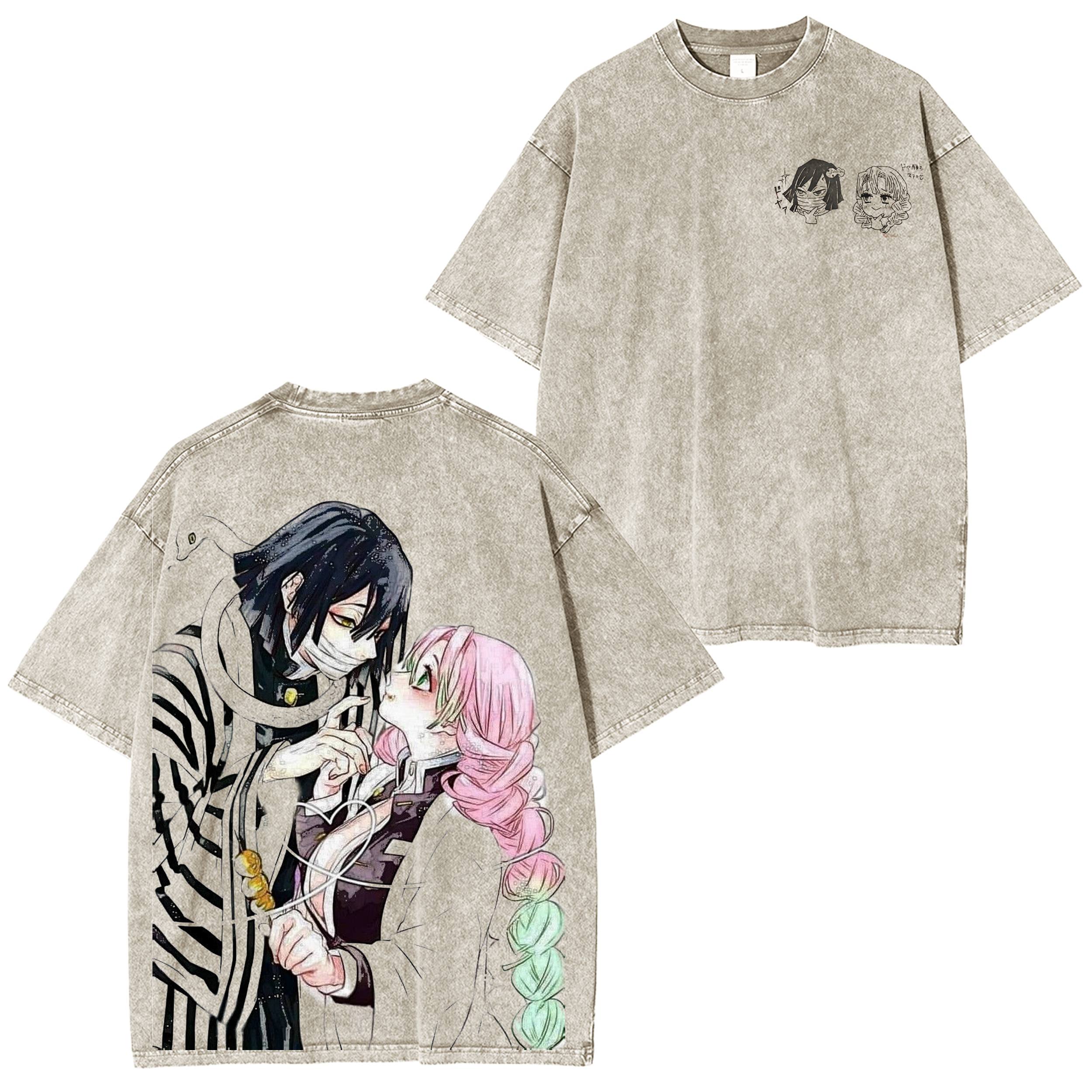 Demon Slayer Anime Unisex Washed T-Shirt