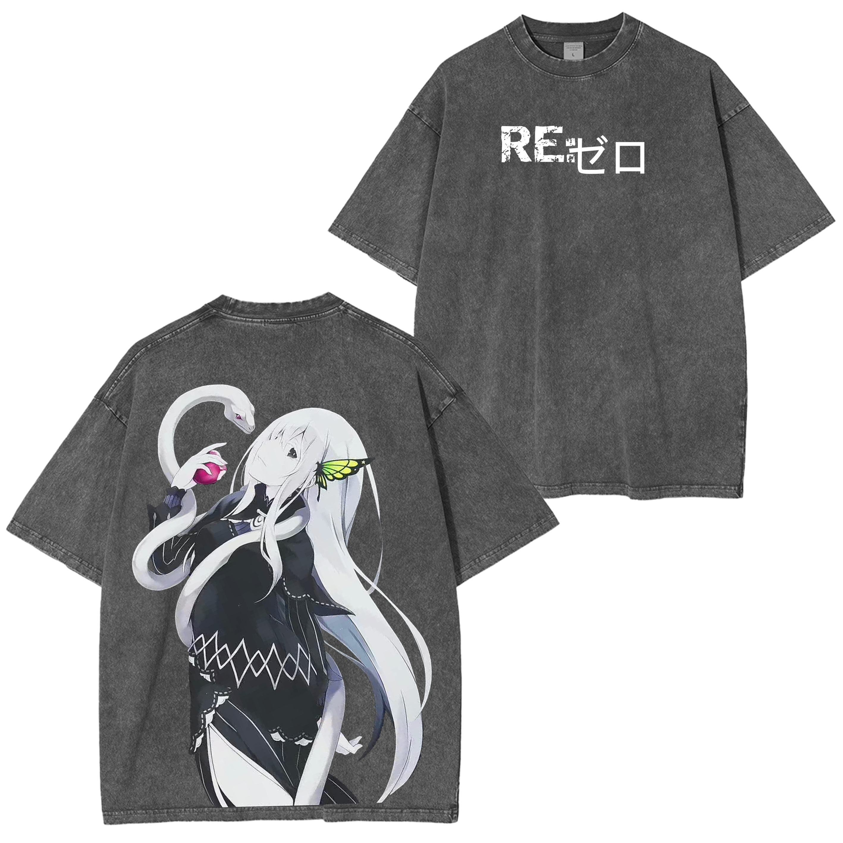 Echidna, Re:Zero Anime T-shirt/Sweat-shirt/Hoodie effet délavé