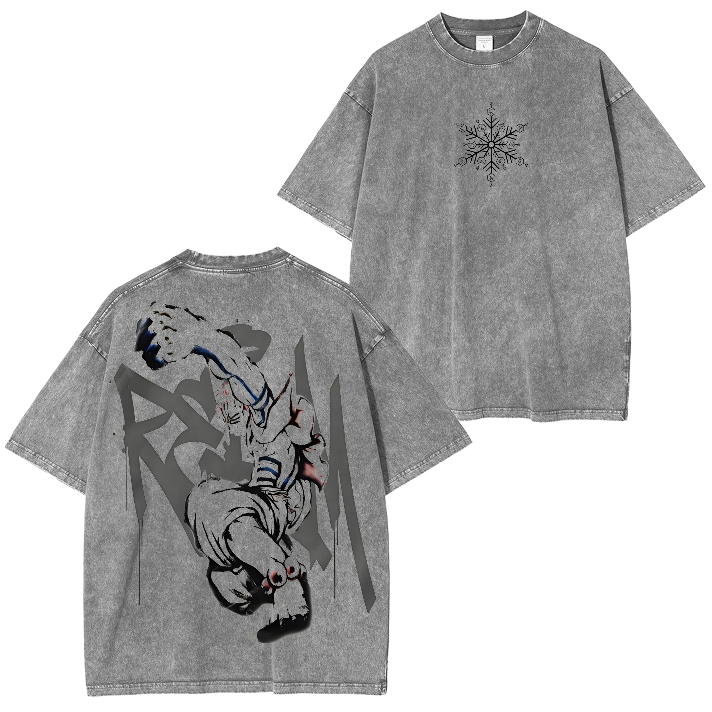 Demon Slayer Vintage Oversize Unisex Washed T-Shirt