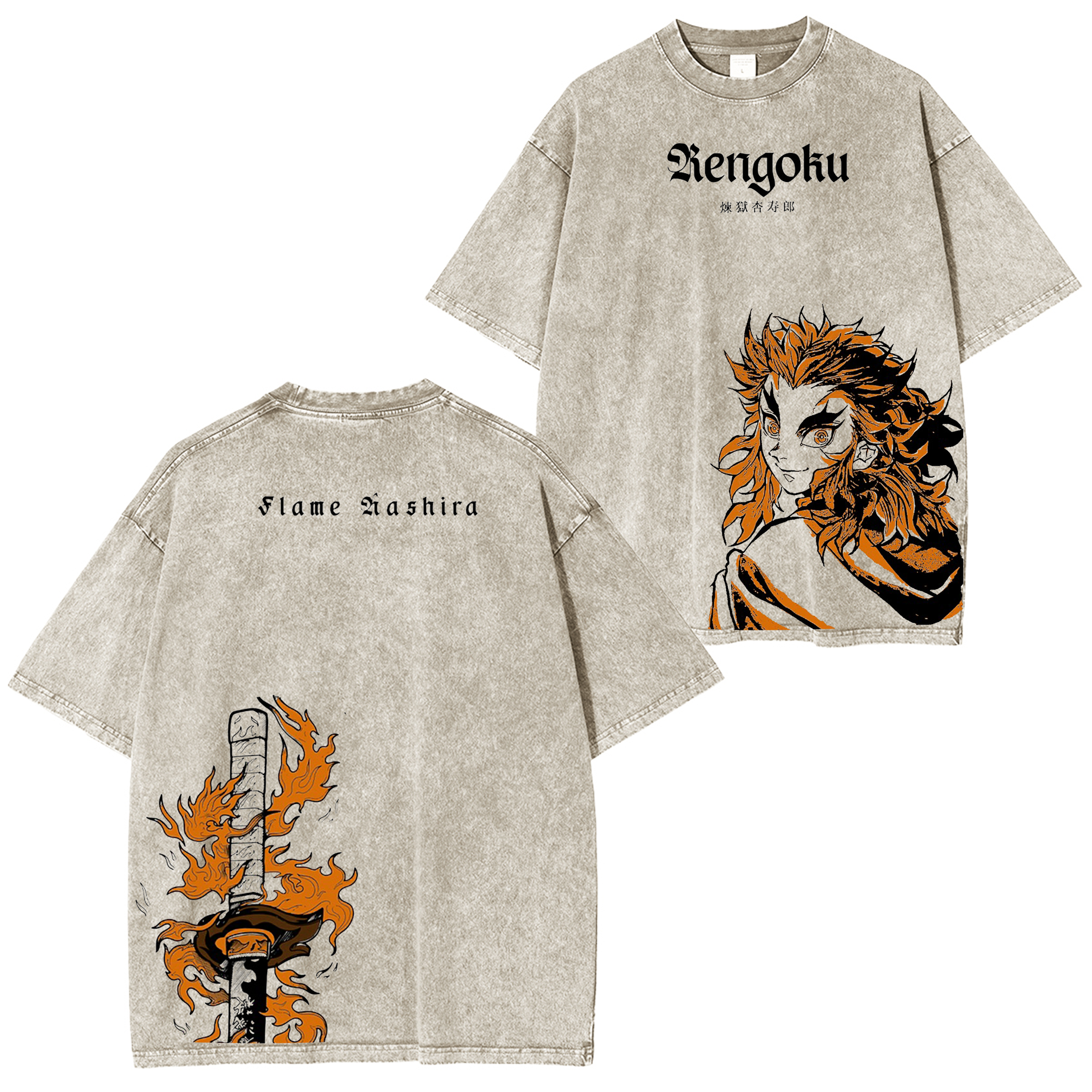 Demon Slayer Vintage Unisex Washed T-Shirt