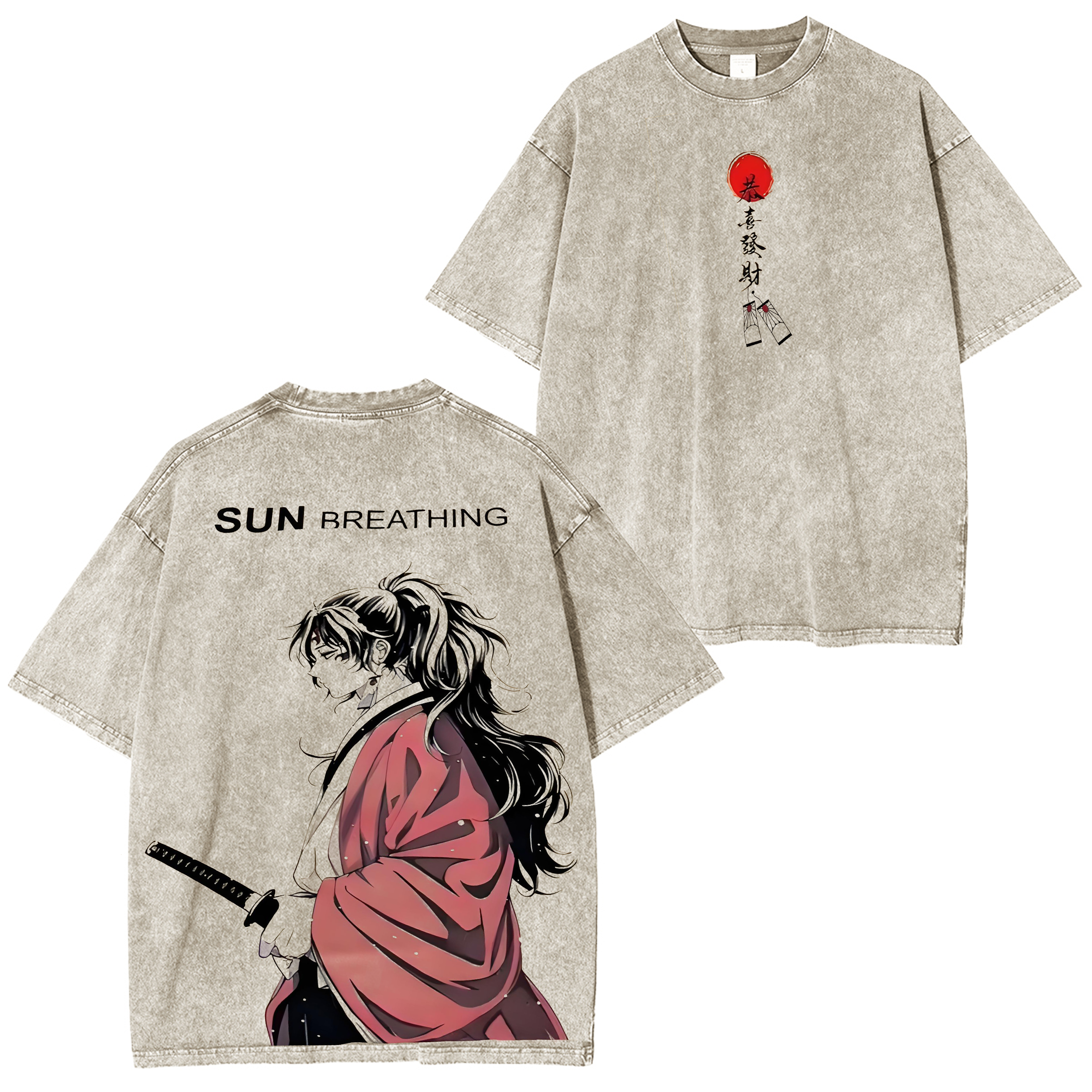 Yoriichi Tsugikuni-Demon Slayer Vintage Unisex Washed T-Shirt