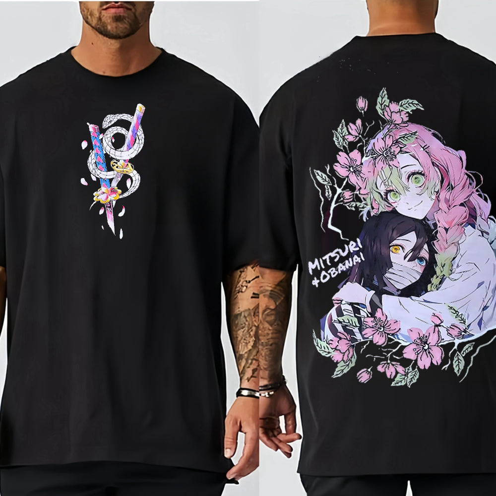 T-shirt unisexe délavé Demon Slayer