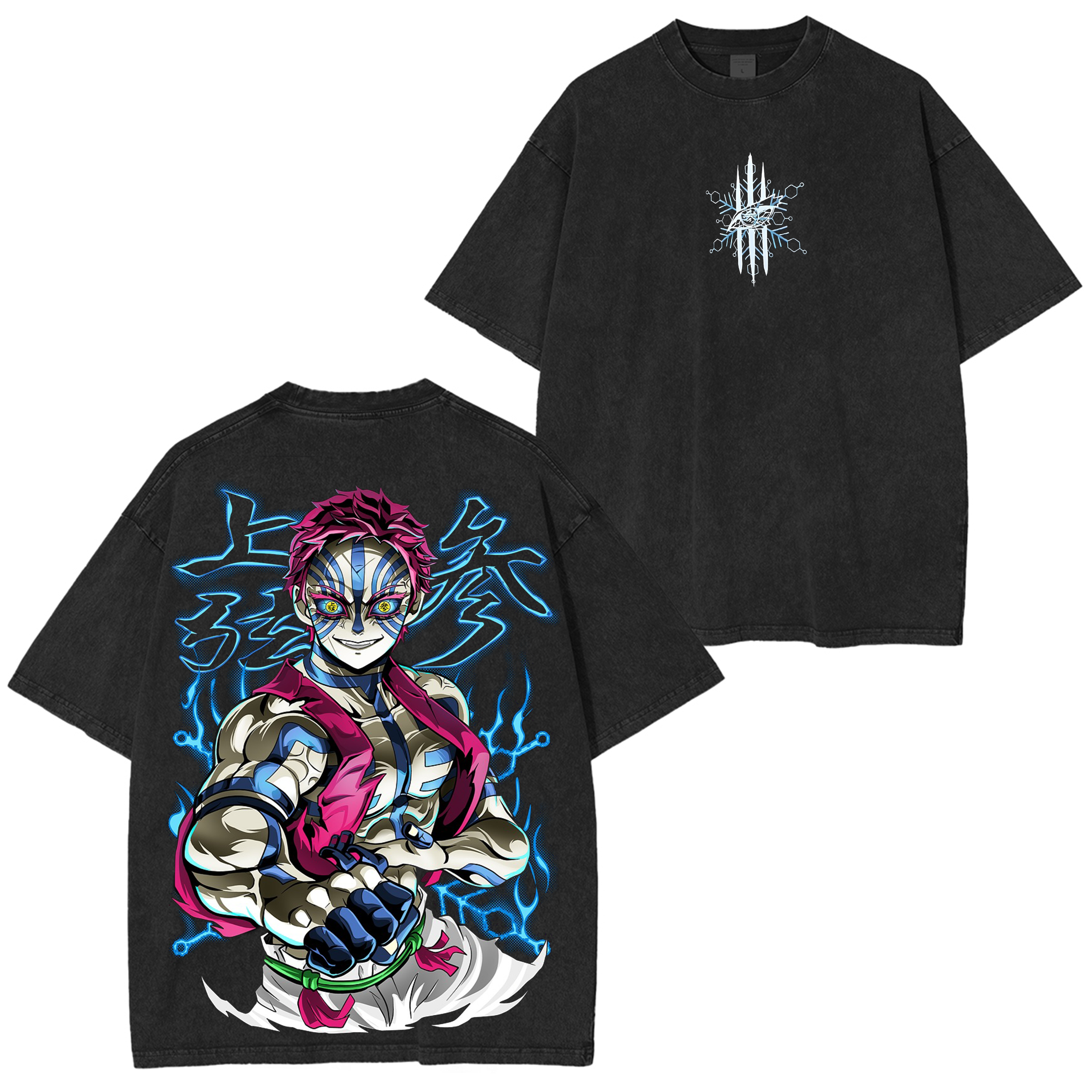 Akaza-Demon Slayer Vintage Oversize Tee