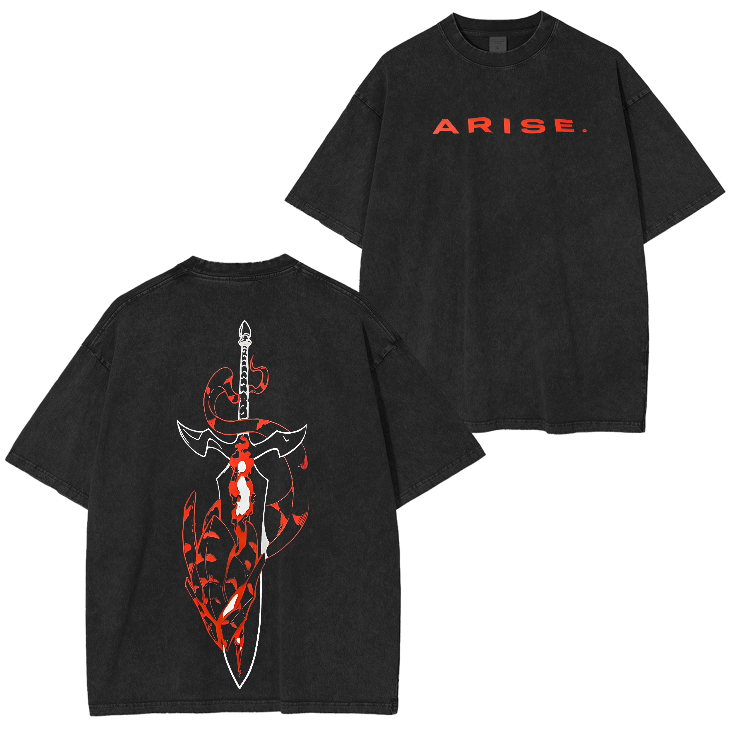 Camiseta "Solo Leveling" Extragrande Vintage