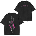 Camiseta unisex oversize Solo Leveling lavada
