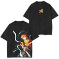 ZENITSU Demon Slayer Vintage Oversize Unisex Washed T-Shirt