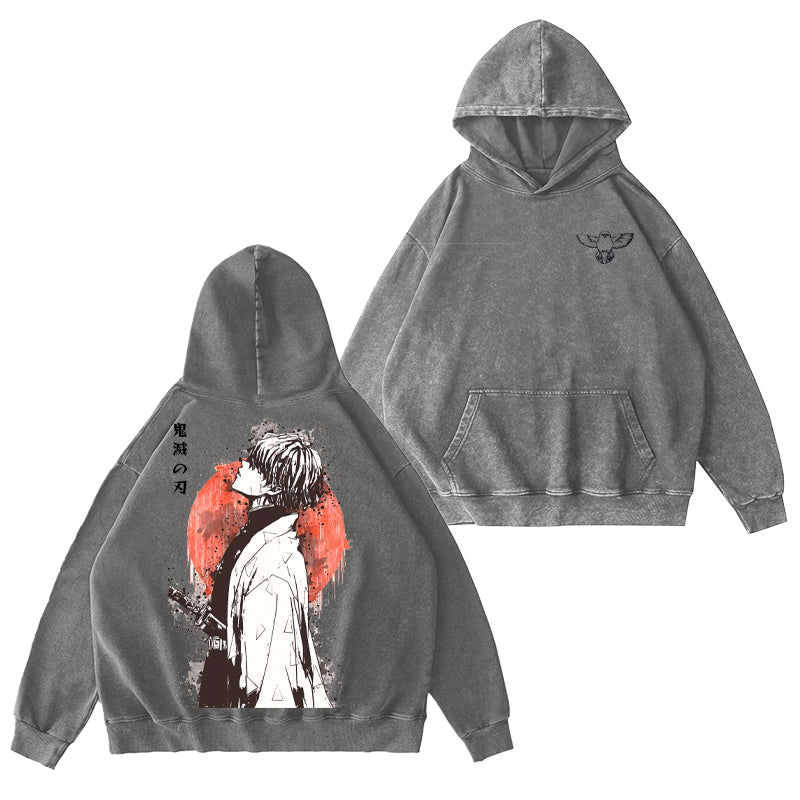 Zenitsu ,Demon Slayer Anime Unisex Washed Hoodie
