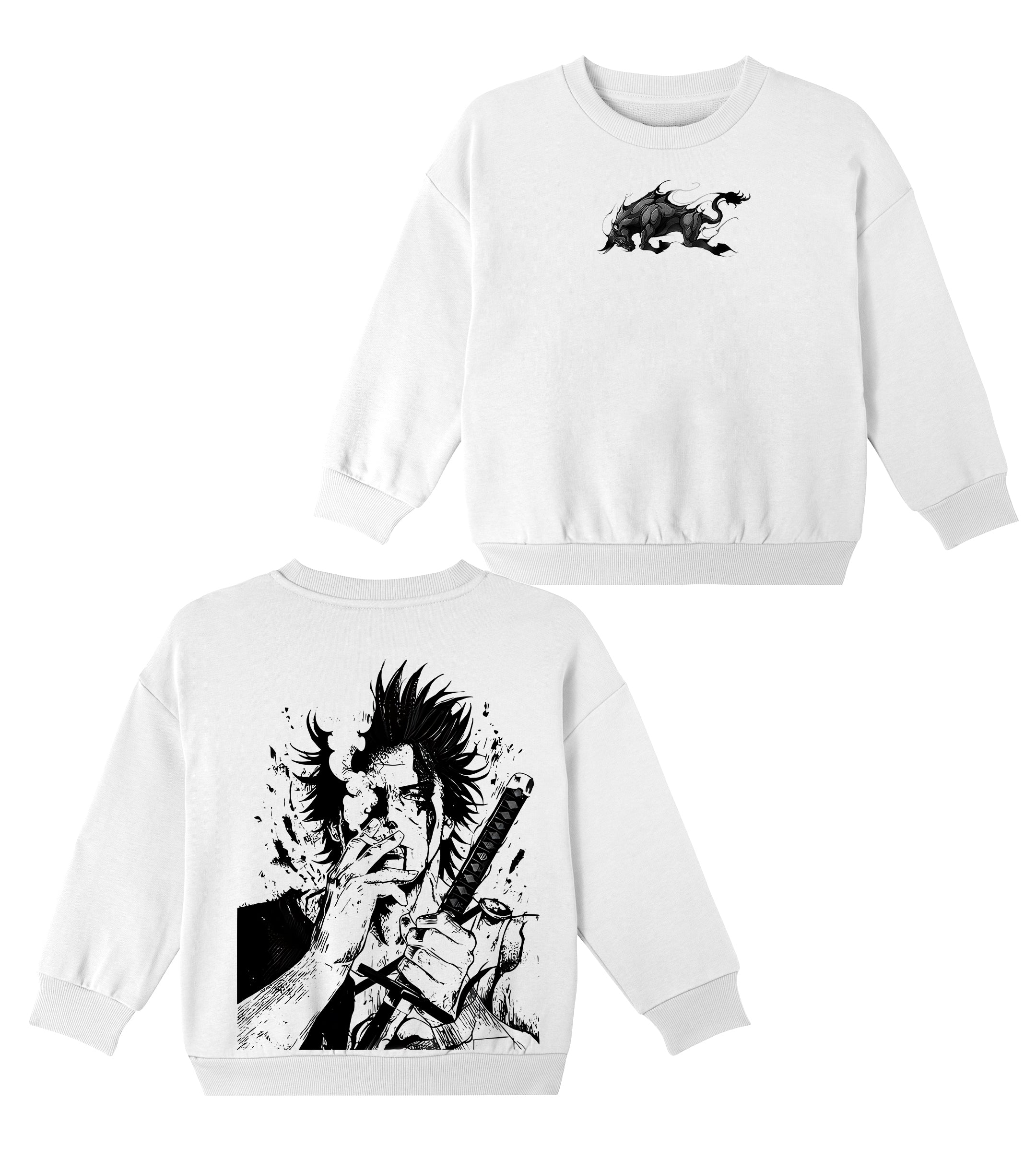 Yami Sukehiro x Black Bulls Black Clover Anime Double Printed Vintage Unisex Kids T-Shirt/Crewneck Sweatshirt/Hoodie
