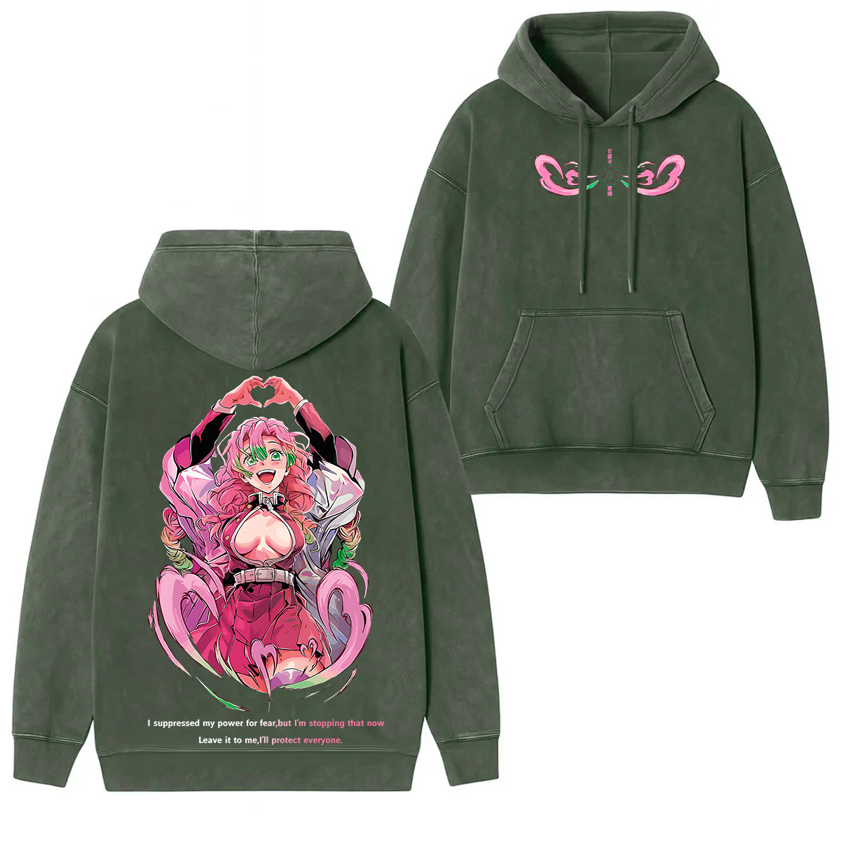 Demon Slayer Anime Vintage Unisex Hooded Sweatshirt