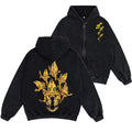 Sudadera con capucha y cremallera lavada unisex de JoJo's Bizarre Adventure