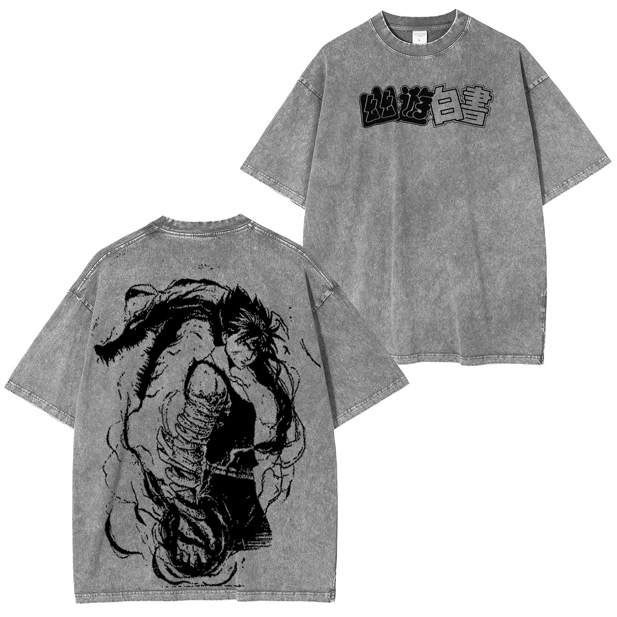 Camiseta Lavada Unisex Yu Yu Hakusho