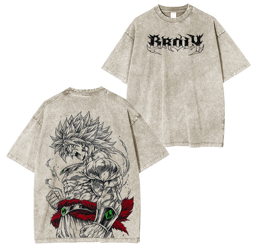 Dragon Ball Z Broly Anime Vintage Washed T-shirt/Crewneck/Hoodie