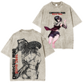 T-shirt unisexe délavé Chainsaw Man Anime