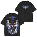 Camiseta unisex lavada estilo vintage Akaza Demon Slayer