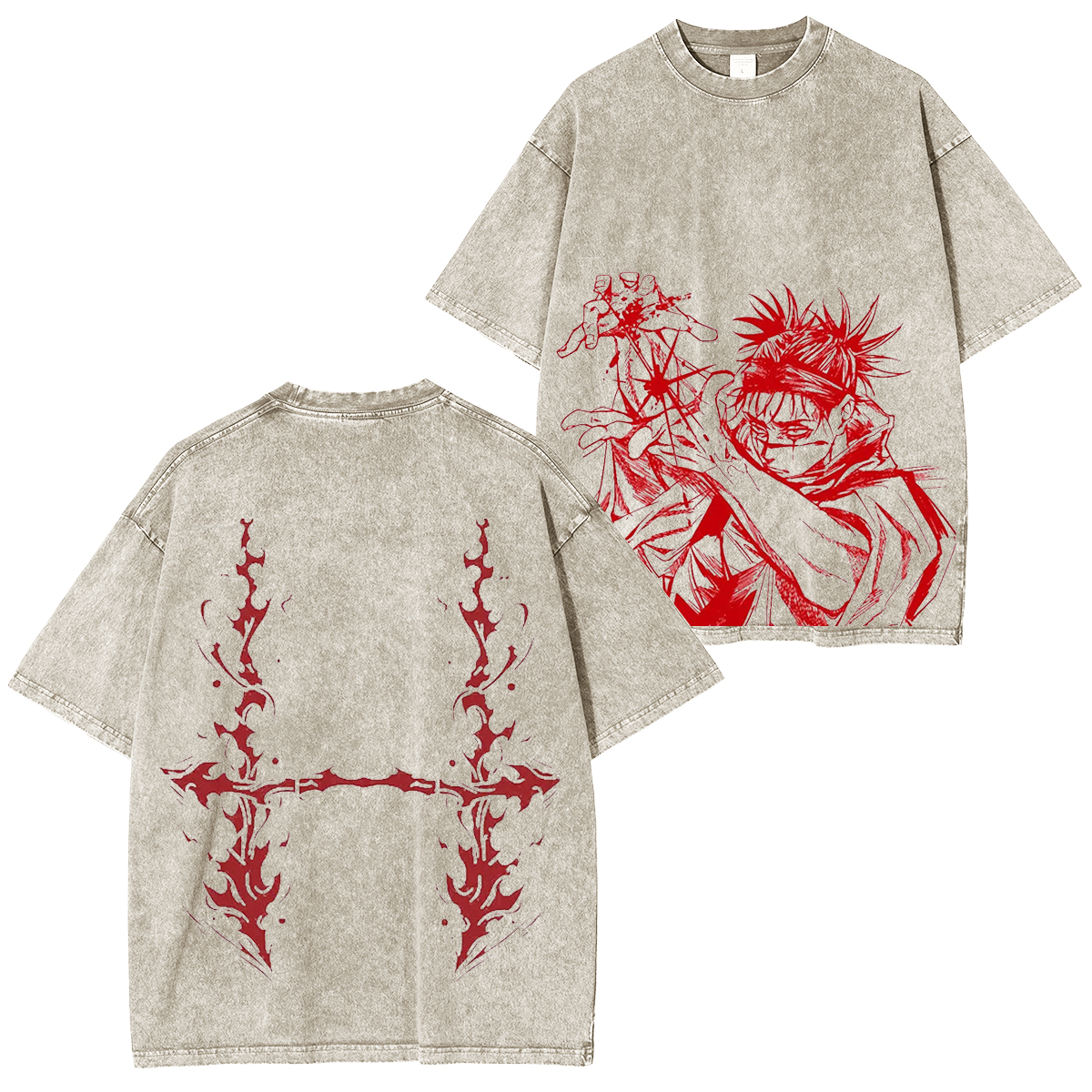 Camiseta desgastada de los villanos de Jujutsu Kaisen
