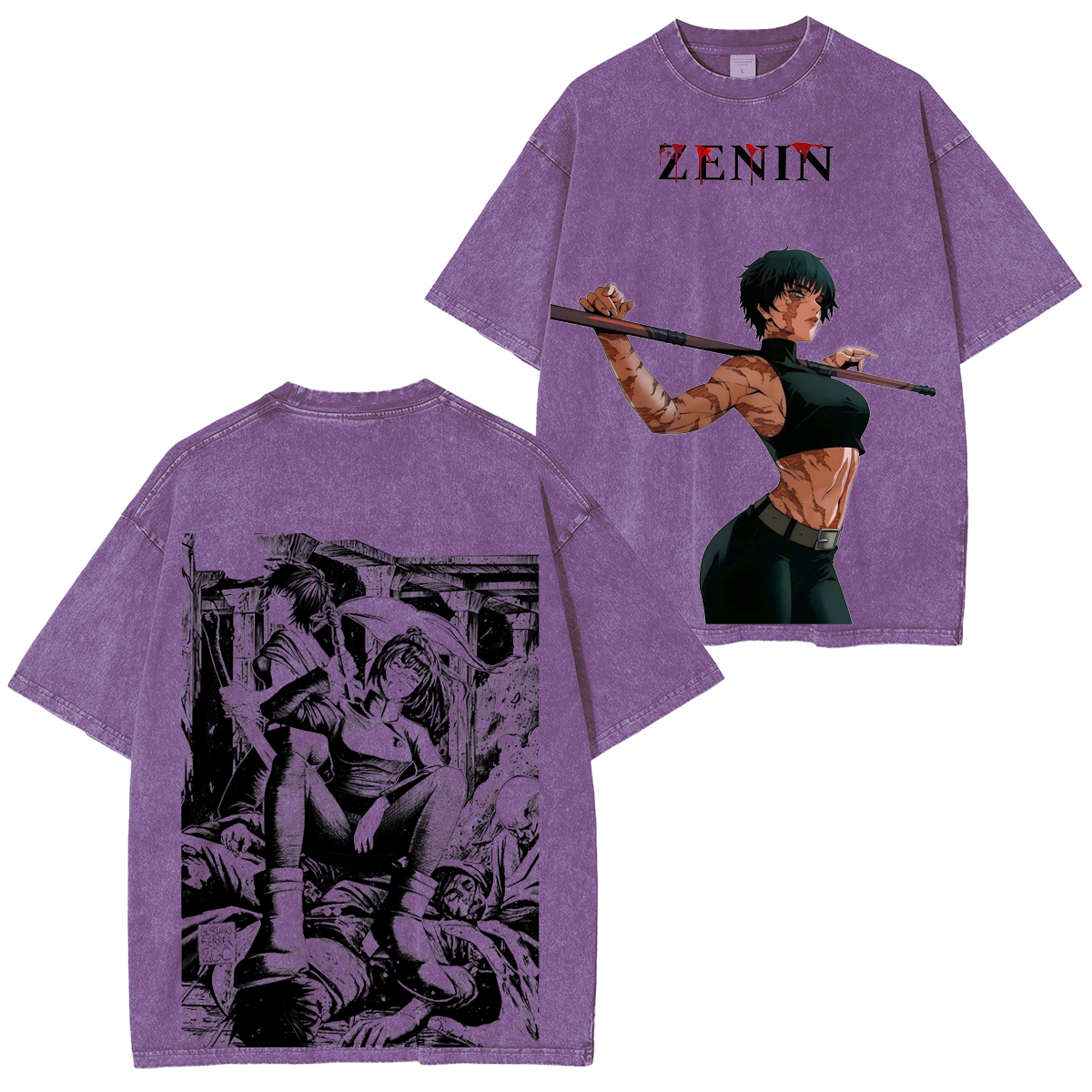 Camiseta unisex vintage lavada Jujutsu Kaisen