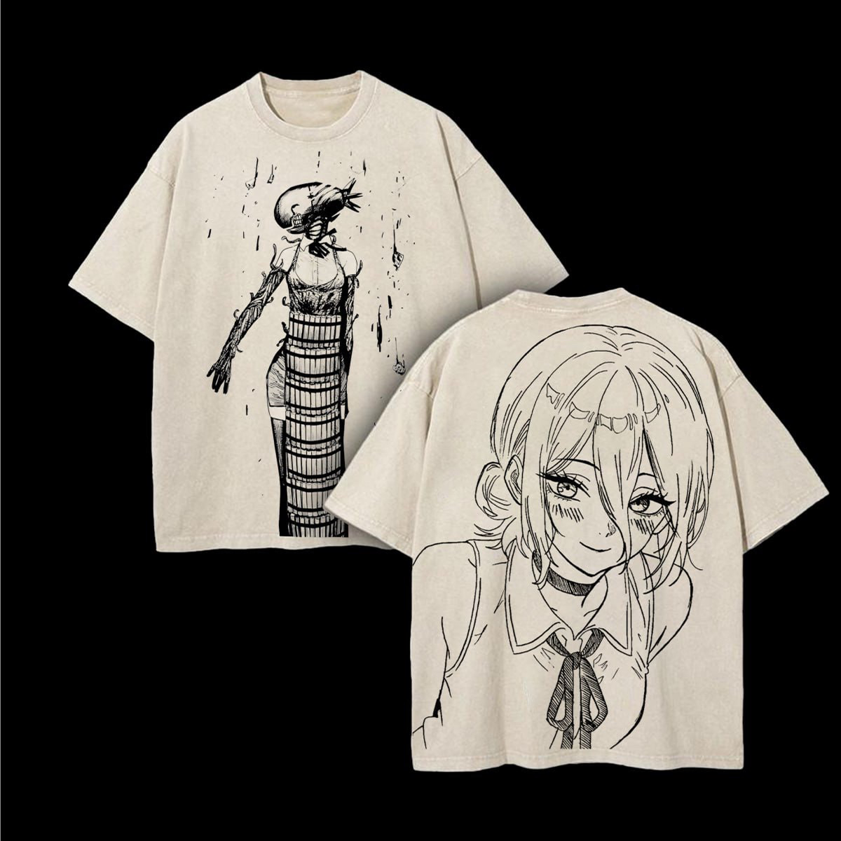 Camiseta unisex lavada estilo vintage de Reze-Chainsaw Man