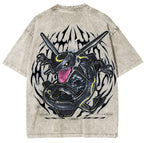 Rayquaza Vintage Oversized T-Shirt ¨C Acid Washed Heavyweight Cotton Anime Tee