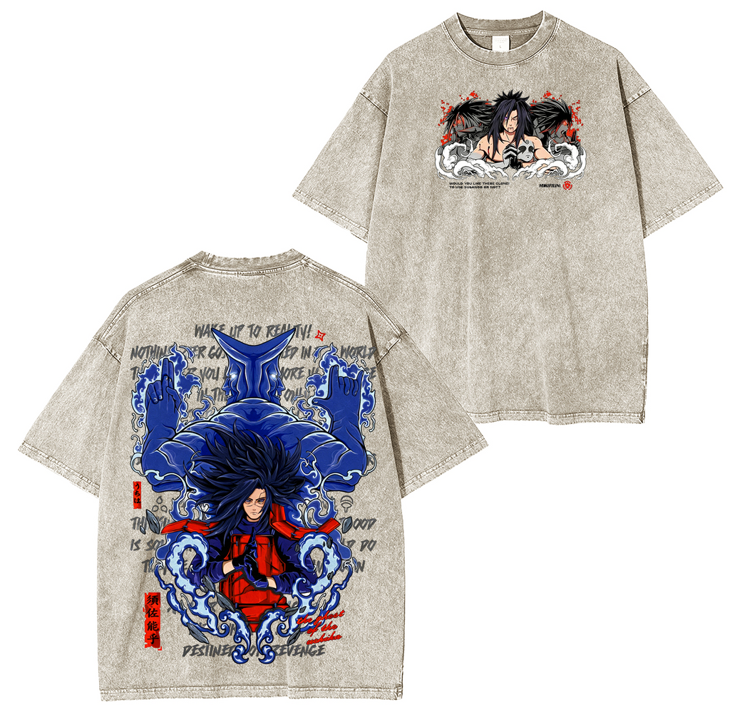 T-shirt/Sweat-shirt/Sweat à capuche délavé Anime Uchiha Madara