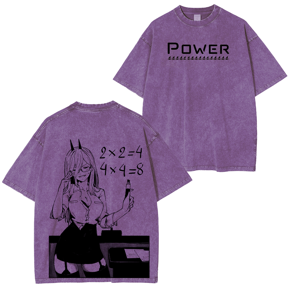 Camiseta unisex Chainsaw Man lavada estilo vintage