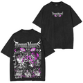 Camiseta de manga corta/sudadera/sudadera con capucha vintage lavada de la serie de anime Demon Slayer