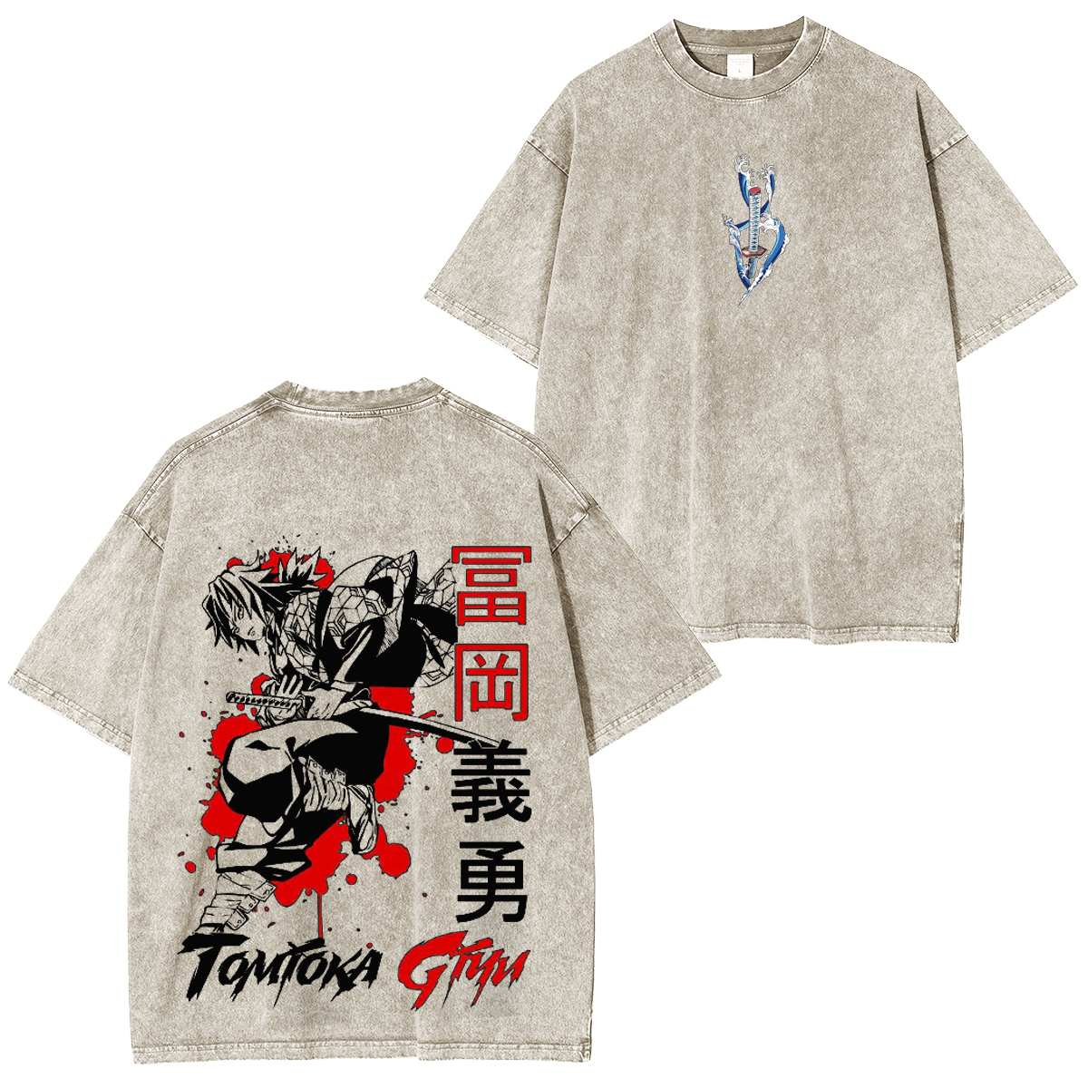 Demon Slayer - Tomioka Giyu Vintage Washed T-shirt/Crewneck/Hoodie