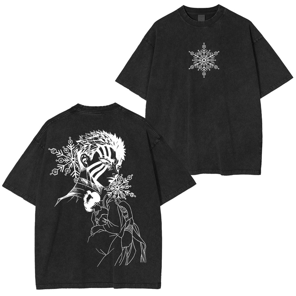 Akaza & Koyuki: T-shirt unisexe délavé Demon Slayer