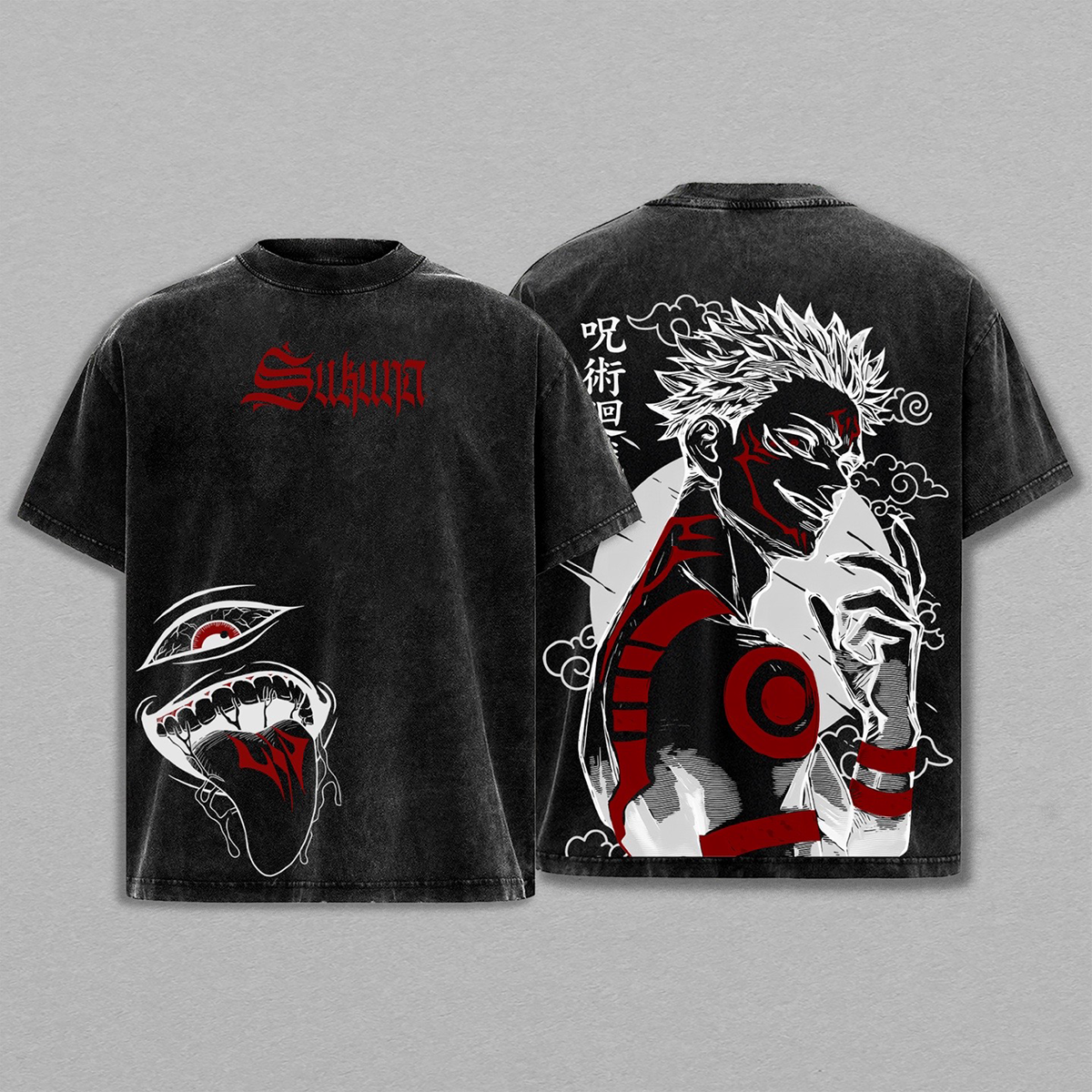 Camiseta/Sudadera/Sudadera con capucha Lavado Jujutsu Kaisen Sukuna