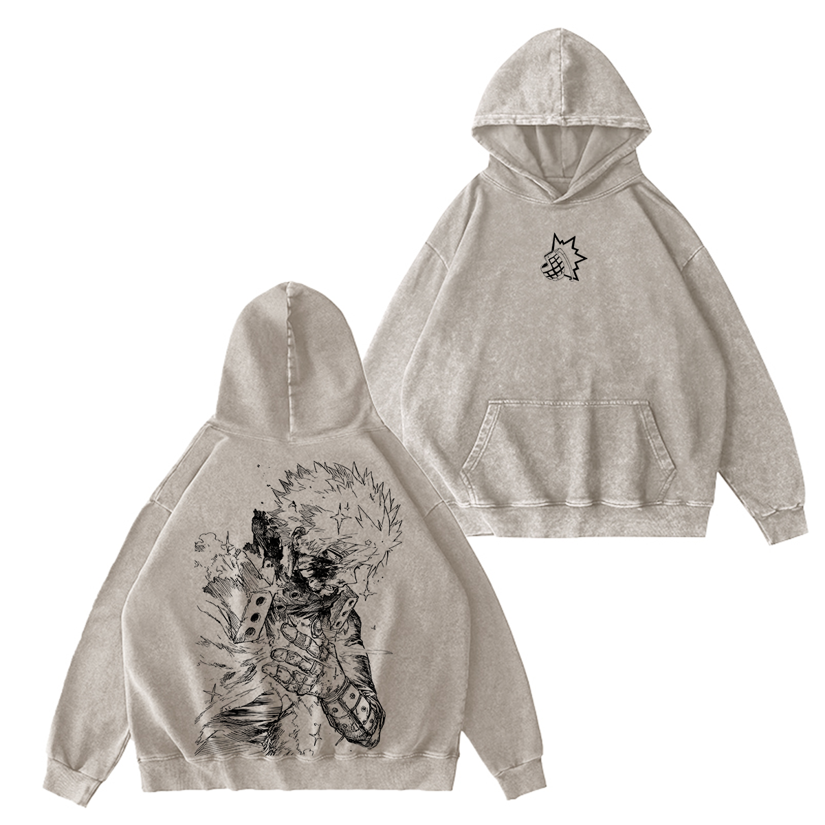 Katsuki Bakugo,My Hero Academia Anime Washed Unisex T-Shirt