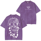 Jujutsu Kaisen: Camiseta/Sudadera/Sudadera con capucha Ryomen Sukuna estilo vintage desgastado