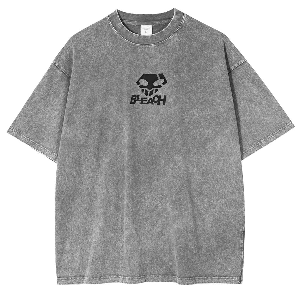 Ichigo Bleach Anime Double Printed Vintage Washed Tee