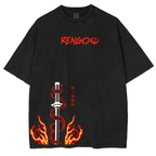 Camiseta lavada unisex de Rengoku Demon Slayer Anime