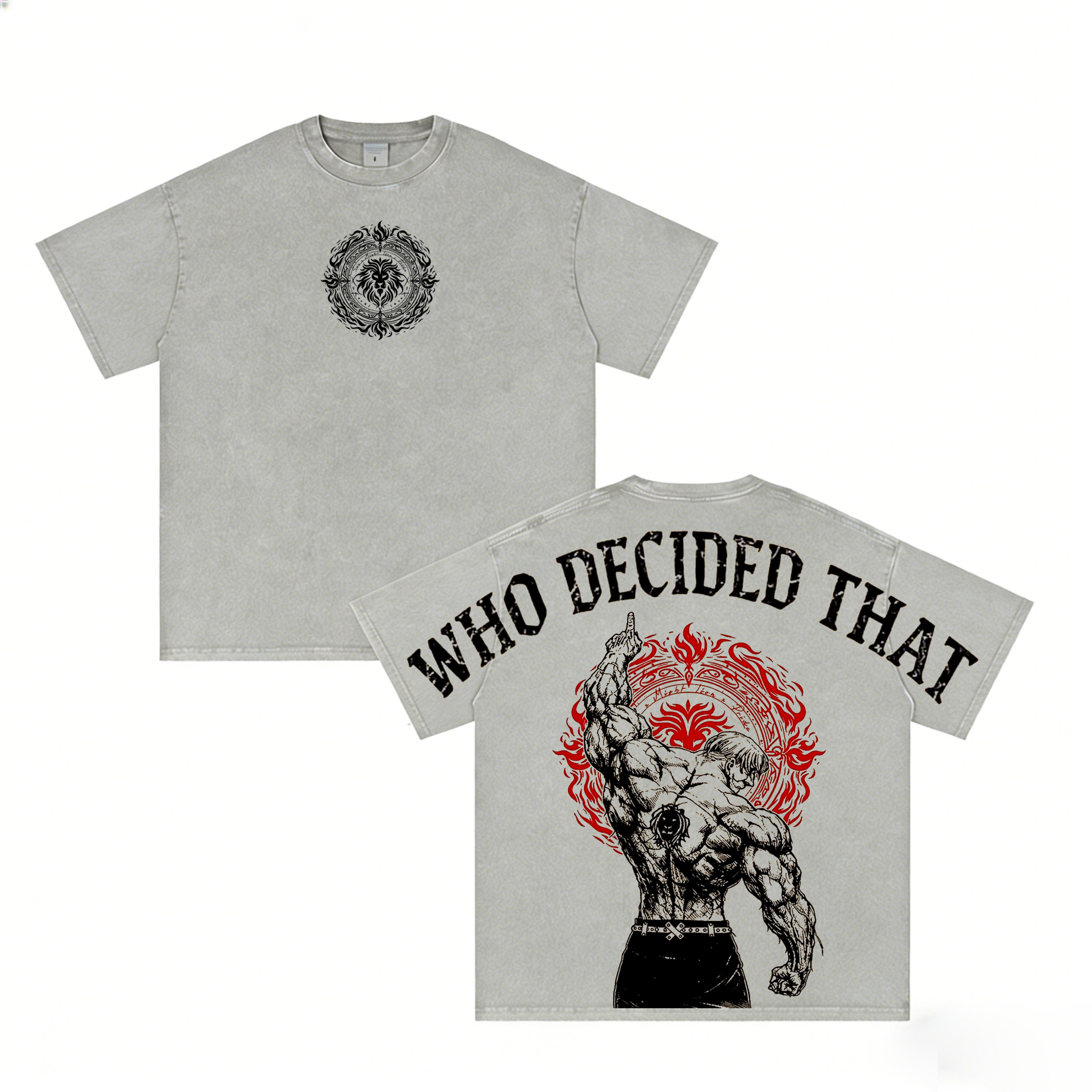 Who Decided That? Escanor Anime Washed T-shirt/Crewneck/Hoodie