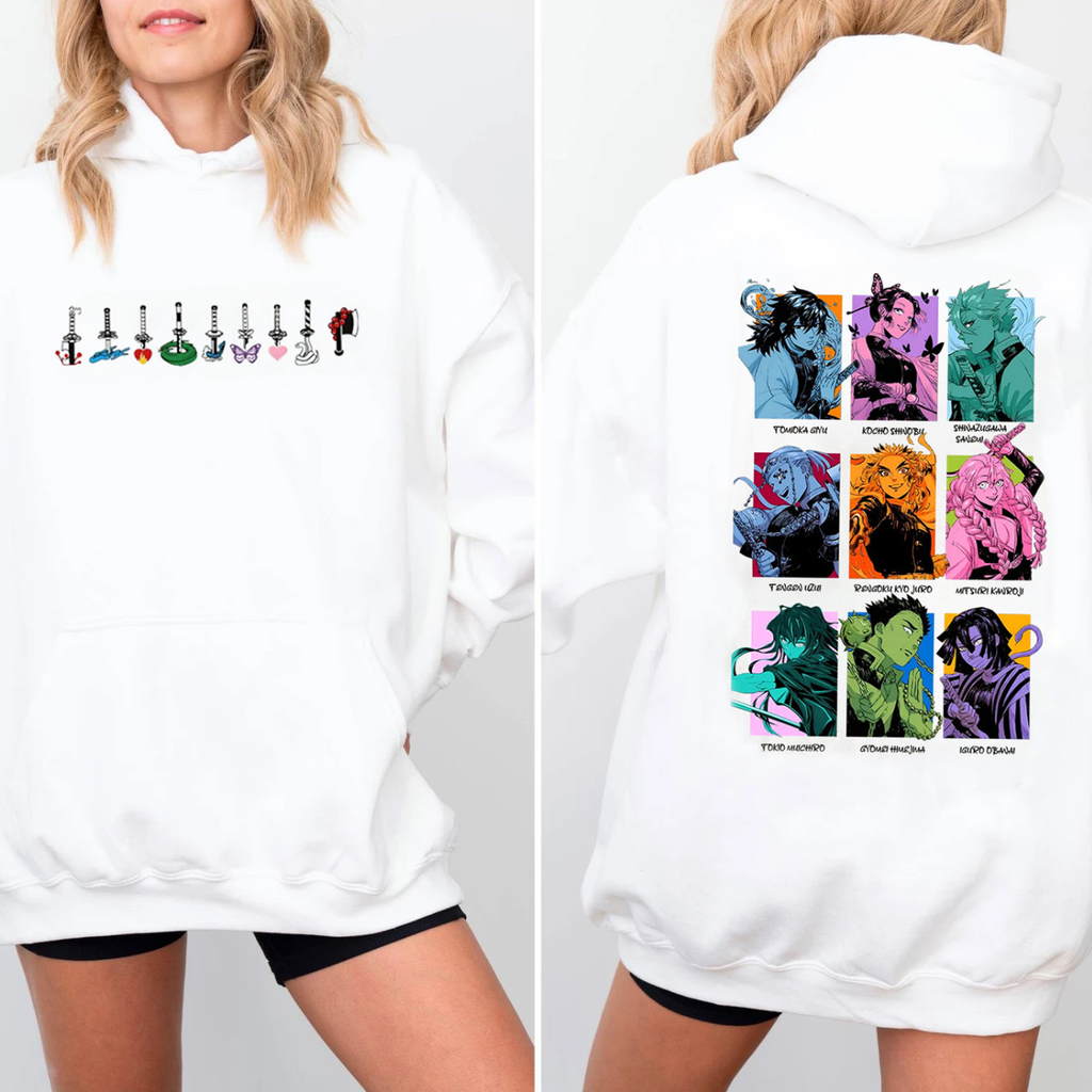 Camiseta- Sudadera con capucha- Sudadera unisex de los personajes Hashira de Demon Slayer