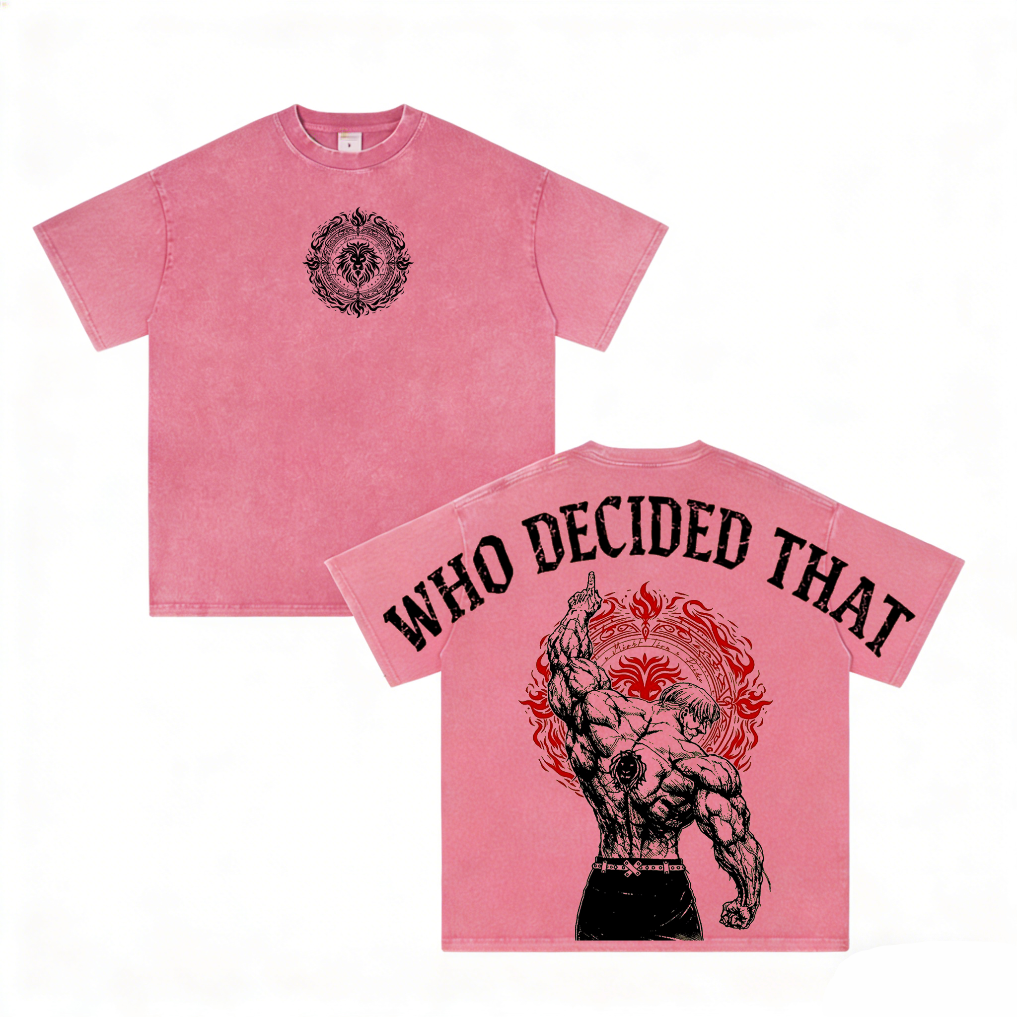 Who Decided That? Escanor Anime Washed T-shirt/Crewneck/Hoodie