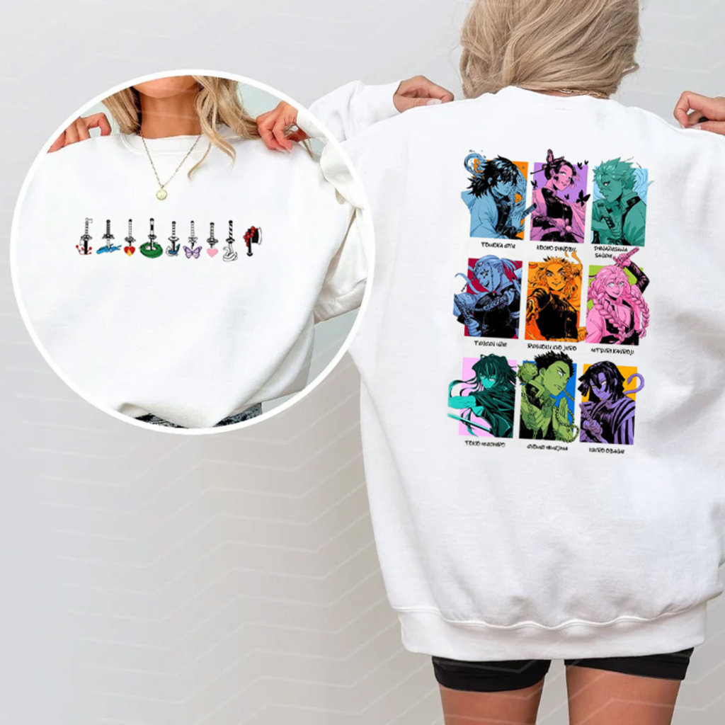 Camiseta- Sudadera con capucha- Sudadera unisex de los personajes Hashira de Demon Slayer