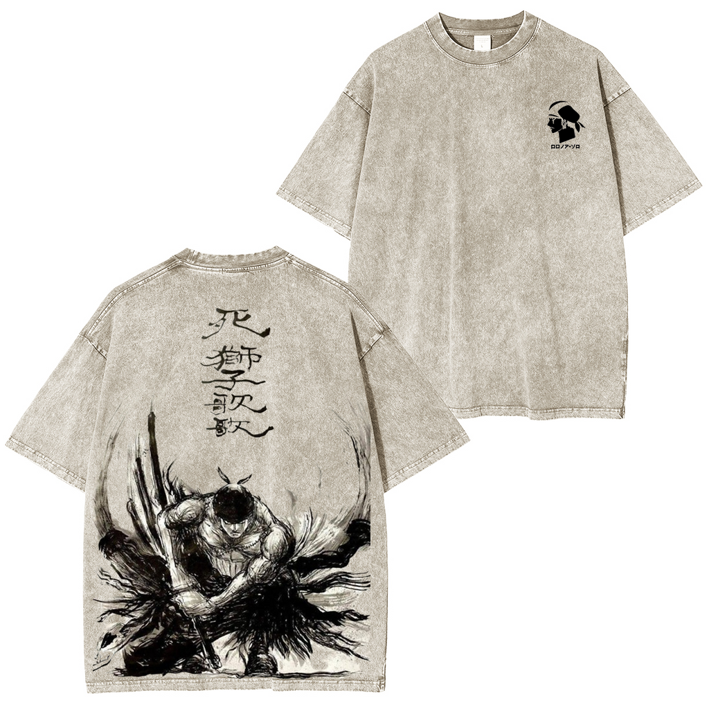 One Piece Zoro Unisex Washed T-Shirt
