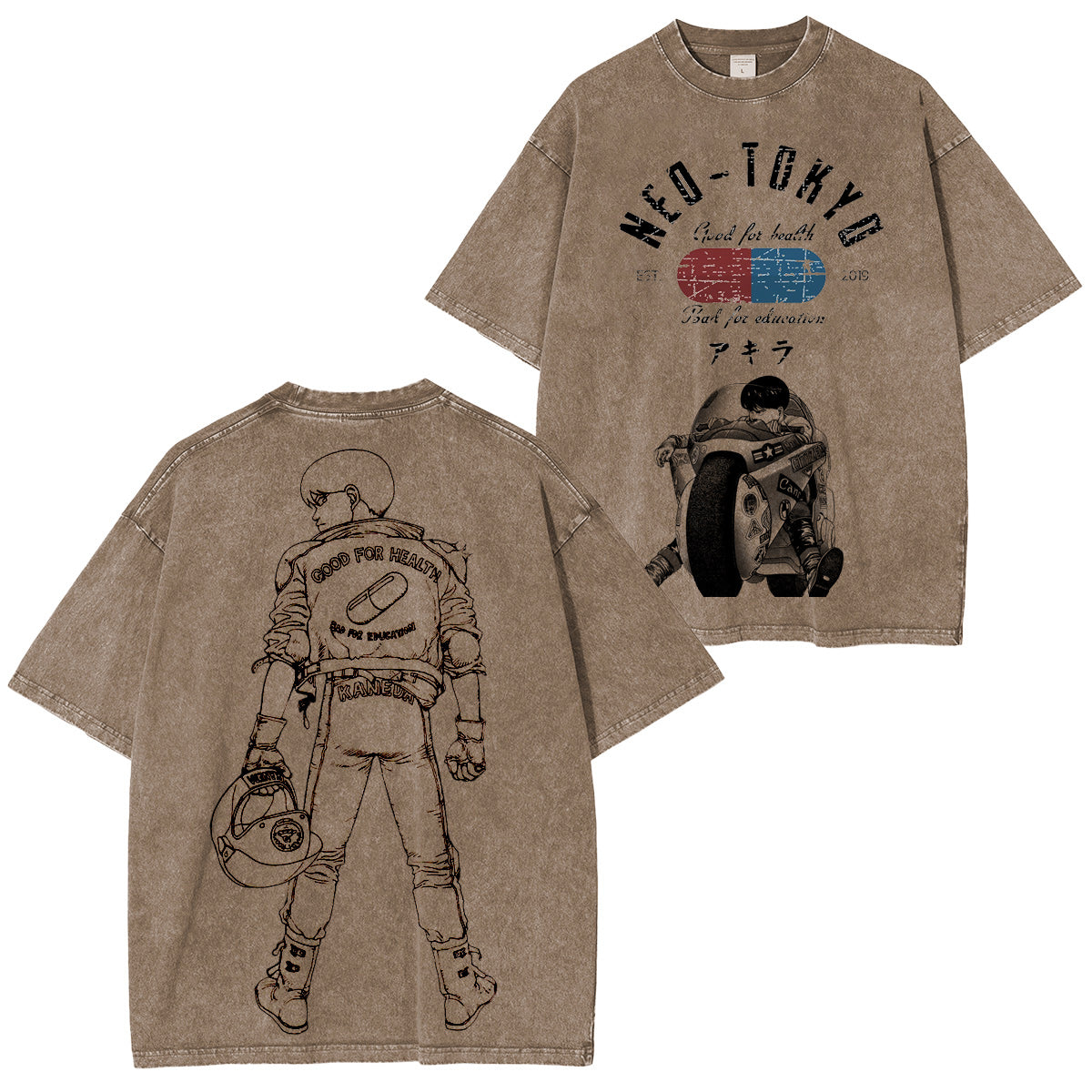 Akira: Camiseta/Sudadera/Sudadera con capucha vintage de Ryomen Sukuna con lavado especial